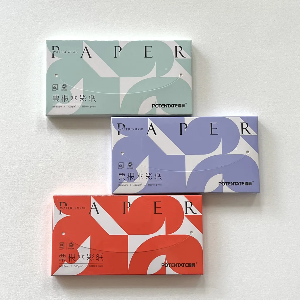 100% Cotton Potentate Artist Painting Drawing Watercolor Paper Card Hot Press 80x155mm