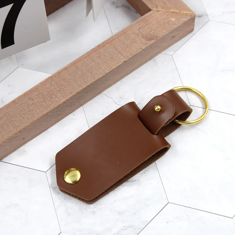 Personalized Photo Keyrings Fashion PU Leather Photo Keychain Anniversary Gift  Picture  Frame Keychain for Men Women