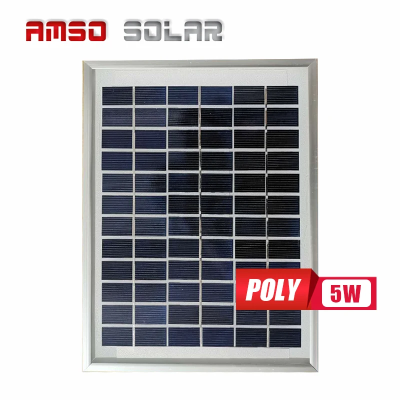 Cheap high quality 5w poly small size solar panel 5w 12v panel solar 24 cell solar panel power supplier