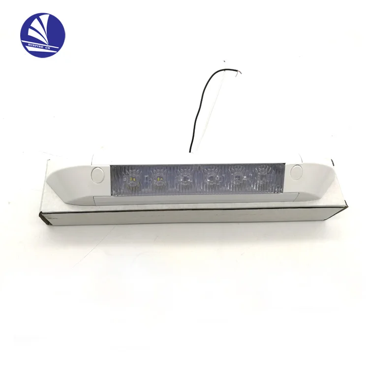 12V LED RV Awning Porch Light IP67 Waterproof 6000K 1.6W 6LED Light Bar for Caravan Boat Exterior Camping Lamp