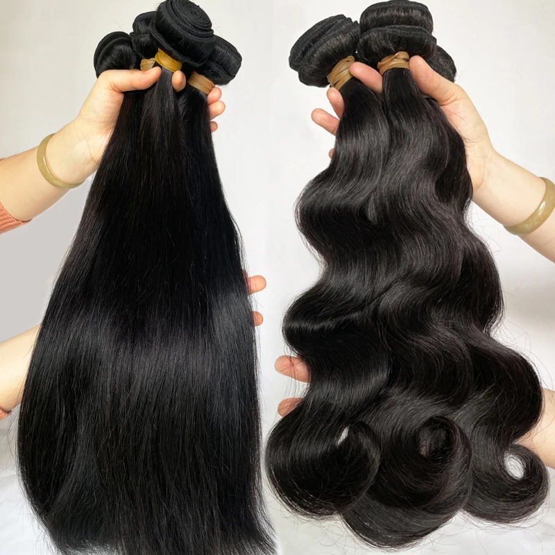 Cuticle Aligned Human Hair Vendors No shedding No Tangle 12A Grade Super Double Drawn SDD Raw Indian Hair Bundles