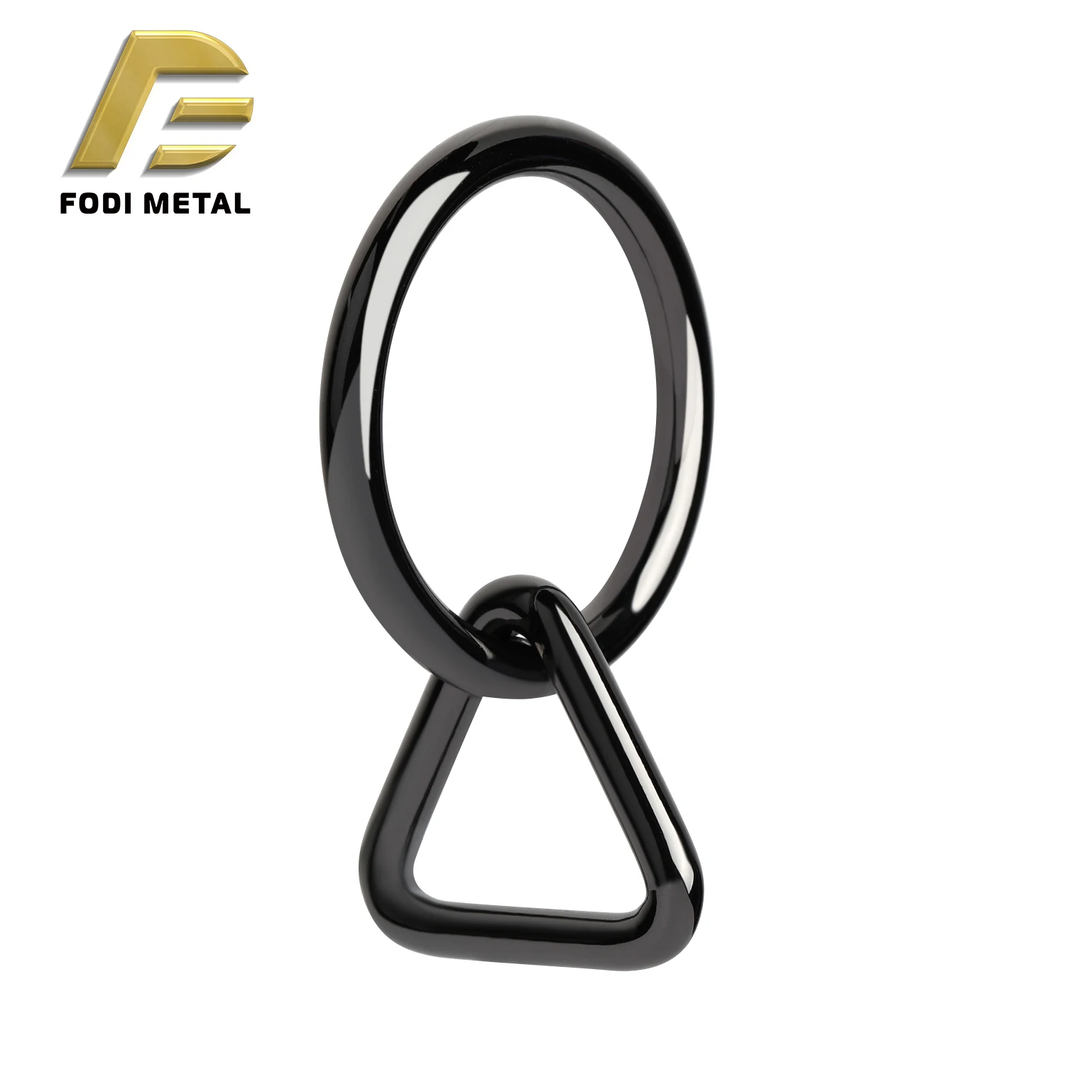 WD3805 Pet leash Hardware Metal Triangle O ring buckle For dog