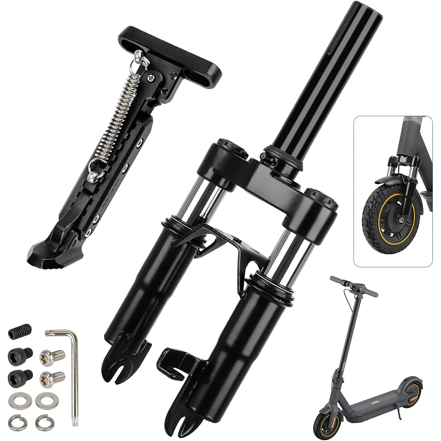 Ulip For Segway Ninebot Max G30 G30LP G30E G30D Electric Scooters Front Suspension Kit Shock Absorber With Adjustable Kickstand
