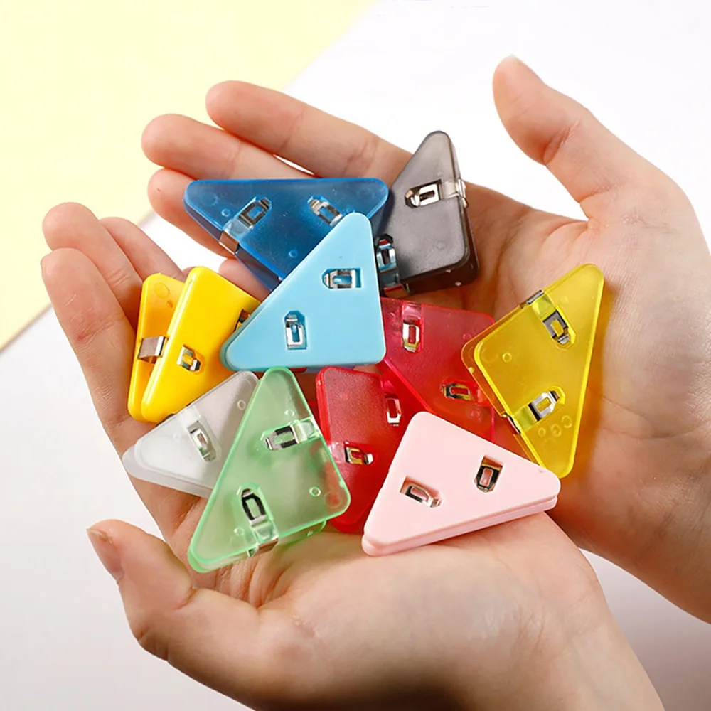 New Plastic Triangle Paper Clips Corner Clip Binder for Office and School