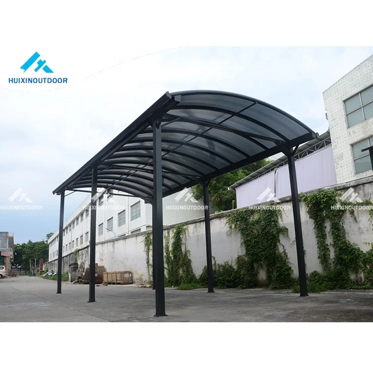 Pv Carport System Powder Coated Mounting Detailing Light Car Garage Tent Parking Wall Protection Folding Metal Aluminum