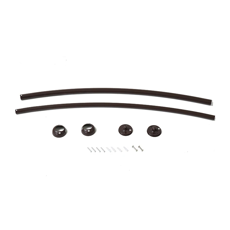 40-64 Inches Adjustable Corner Shower Curtain Poles Rustproof Expandable Metal Iron Arched Curved Shower Rod