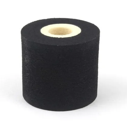 black diameter 36mm height 16mm solid ink roll for coding machine printer carbon in roller high temperature 120-160 degree