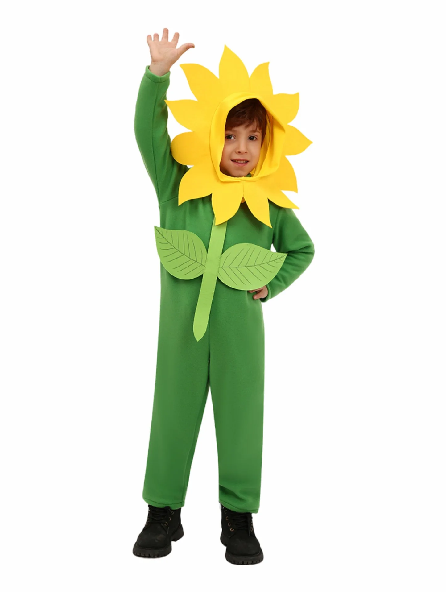 Halloween Costumes Sunflower Cosplay School Performance Show For Kids Boys Girls Sun flower Plant Cosplay Costumes