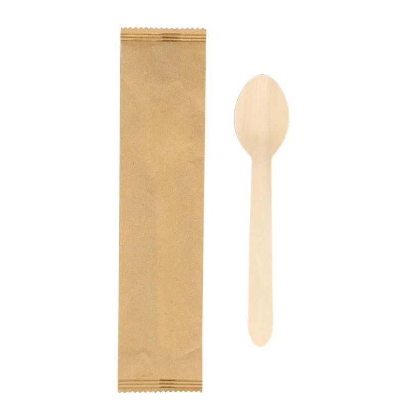 Eco wooden disposable cutlery  wooden spoon 160mm for food grade