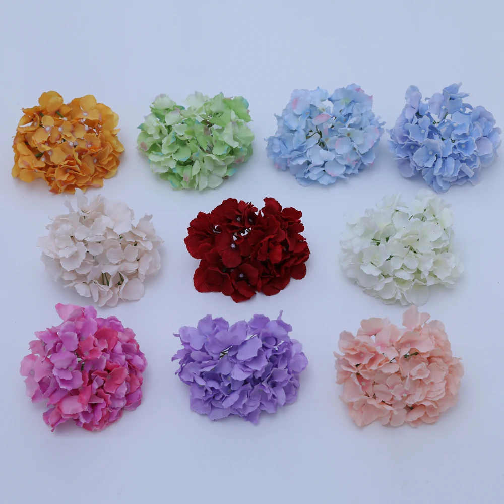 High Quality 20CM Diameter Artifical Silk Wedding Flowers Artificial Hydrangea White Color