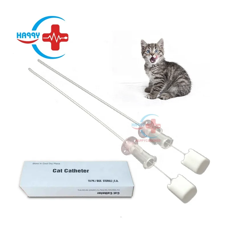 HC-R072-1 Top sale disposable pets dog cat urine catheter high quality veterinary urinary catheter with stylet