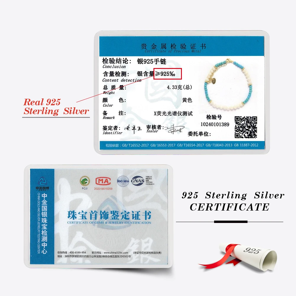 RINNTIN MPB01 Bohemian Style Vintage Holiday Natural Freshwater Pearl Turquoise Beaded K Gold 925 Silver Bracelet For Women