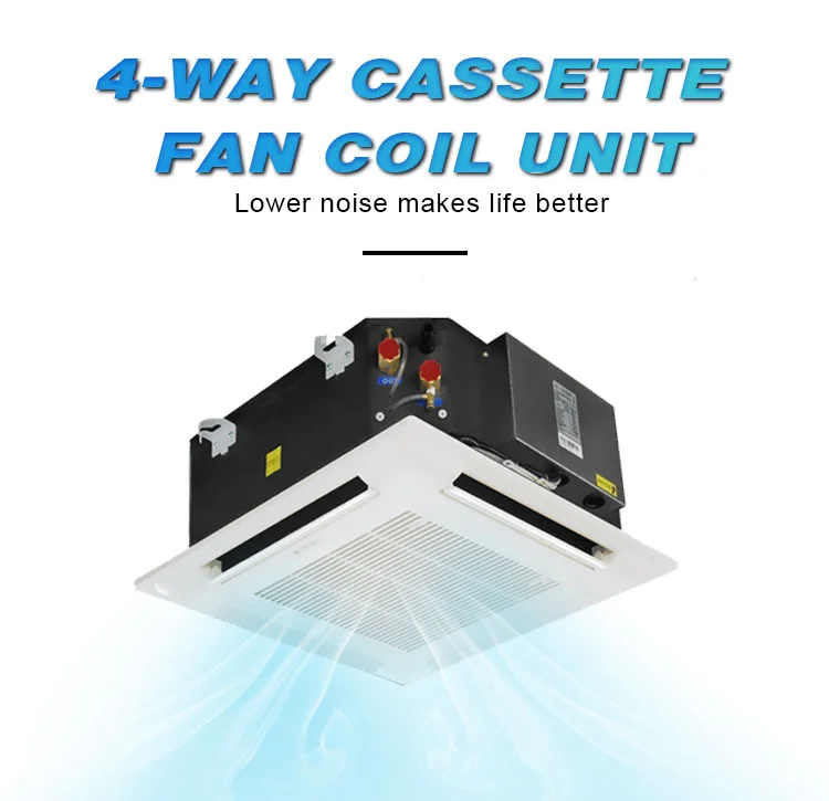Various Cassette Type Concealed 4 Way Fan Coil Unit Ceiling