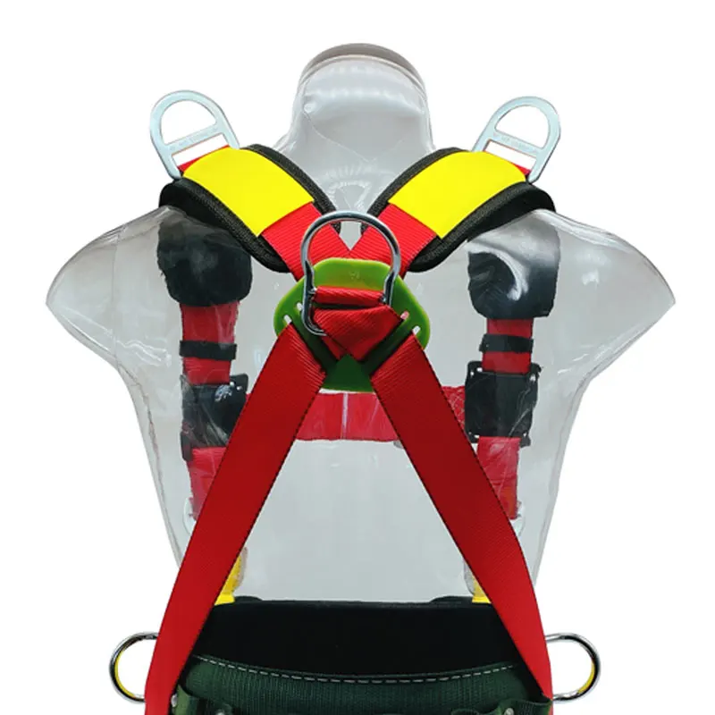 Fall Protection 5 Points Adjustable CE Climbing Safety Belt Safeti Har Strap Belay Industrial Full Body Safety Harness Belt
