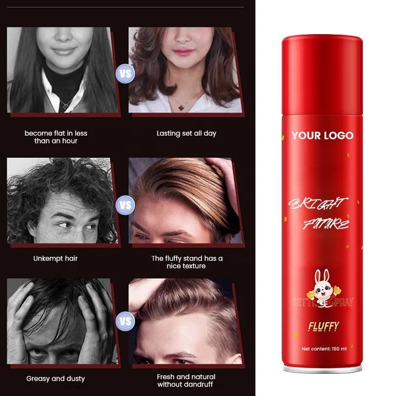MULAN Fluffy Feeling Hair Styling Spray Silky Finish with Smooth Lasting Effect Natural Not Stiff Refreshing and Non-Sticky