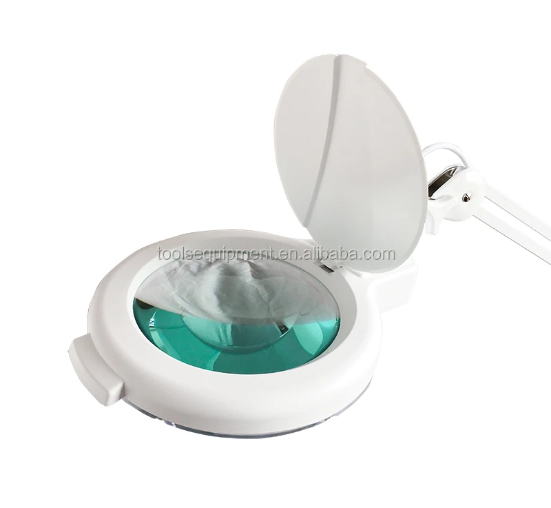 Table Desk Glass LED Magnifying Lamp with Clamp Mount