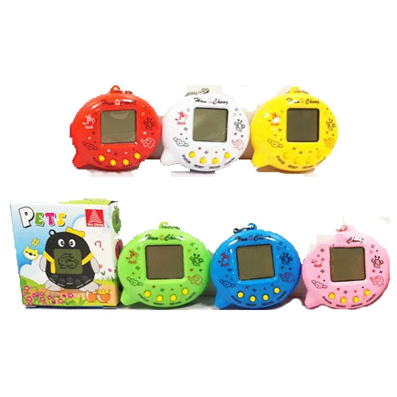 Multi-colors Virtual Electronic Digital Pets Keychain Game for Kids of All Ages