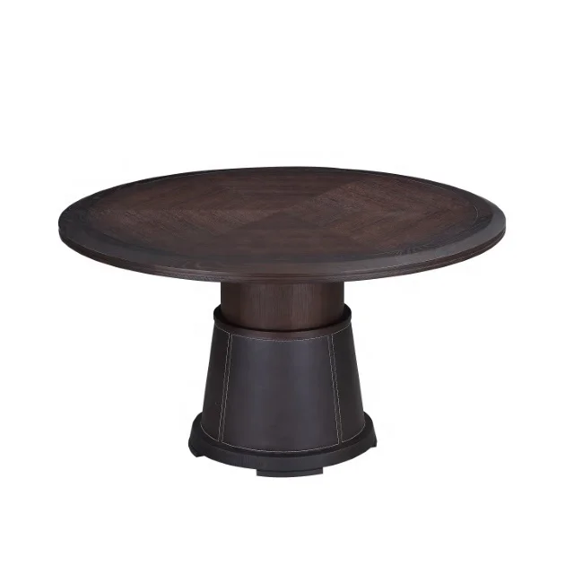 Solid Wood Dining Table Modern Luxury For Dining Room Circular Wooden Folding Furniture Round Black Saving Space Lunch Breakfast