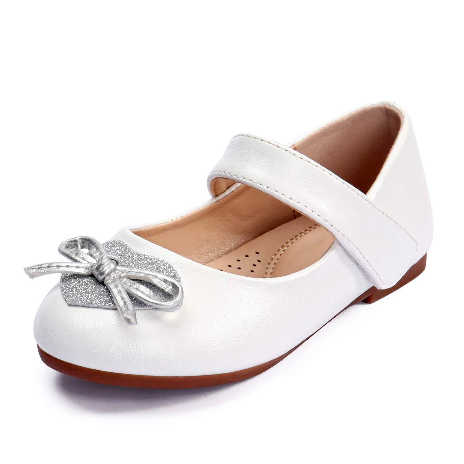 Custom Logo Casual Cute Bow Toddler Little Girls Dress Ballet Mary Jane Flat Shoes