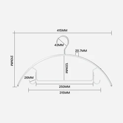 Custom High Quality Rose Gold Aluminium Alloy Metal Hooks Hangers For Clothes