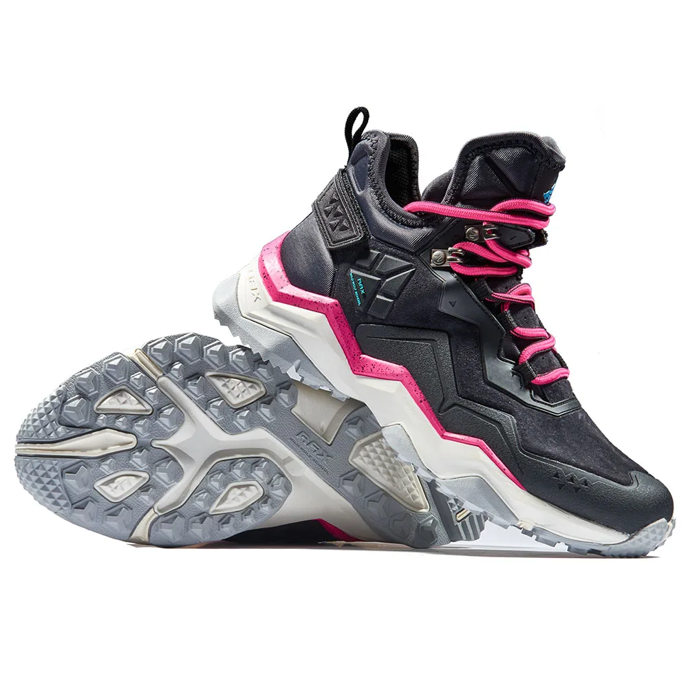 
RAX Women Hiking Boots Outdoor Leather Waterproof Anti Slip Camping Backpacking Shoes Walking Boots 