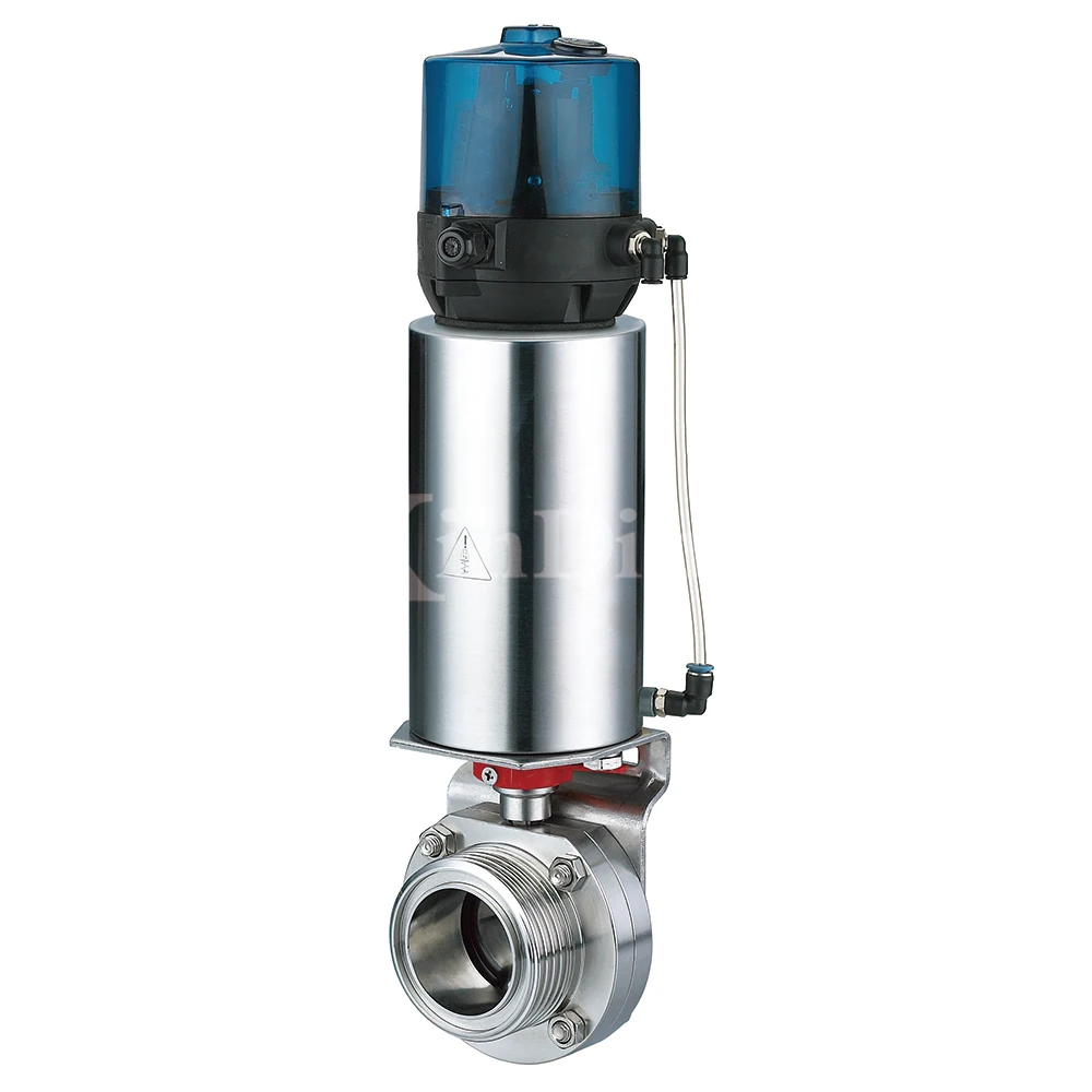 Stainless steel sanitary welded power butterfly valve