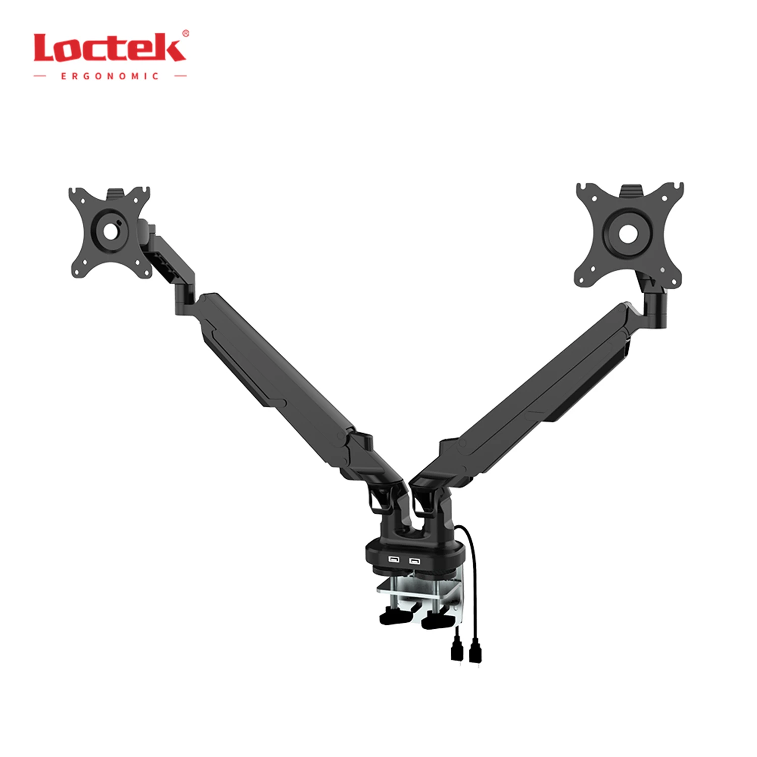 Обеспечивает экономию места • двойной монитор алюминиевая газовая пружина монитор рукоятки Loctek DLB851D2-USB