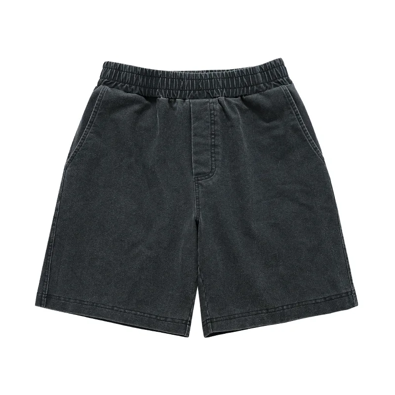 Custom Heavyweight Sweat Shorts Raw Edge French Terry Fleece Heavy Cotton Casual Gym Mens Run Fitness Vintage Acid Wash Shorts