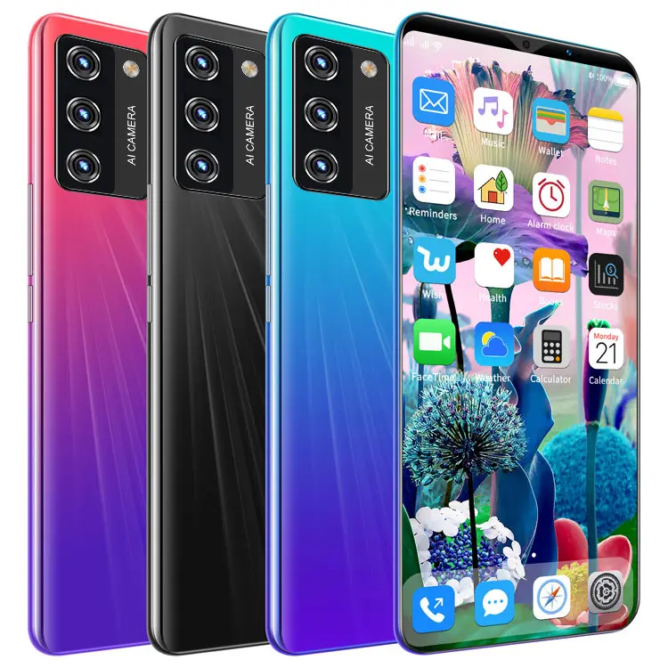 
6.1 inch 4G android phone A55 4GB+64GB New free Unlocked mobile phones cell smart phone 