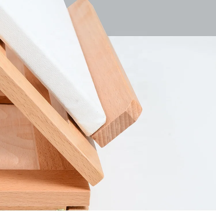 Wooden Desktop Laptop Sketch French Easel Painting With Box Accessories Multi-functional Suitcase Art Supplies