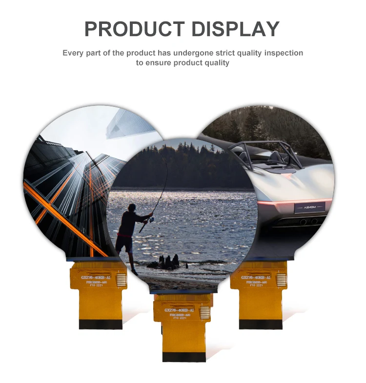 Factory outlet 1.28 2.1 5inch round lcd circular display ips tft screen circle touch screen panel  400cd SPI 240(RGB)x240