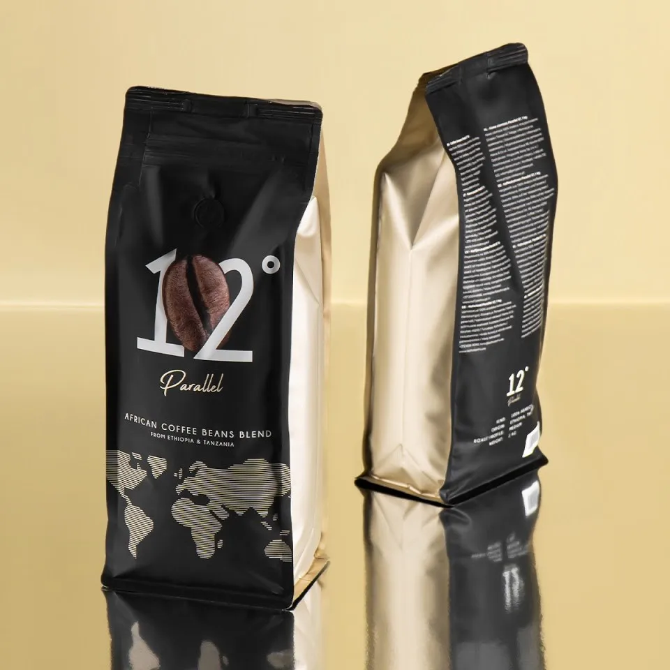 Оптовая продажа, 1 фунт, 5 фунтов, алюминиевая фольга, упаковка для пищевых продуктов, фасоль, подставка, боковые пакеты для кофе с плоским дном, с воздушным клапаном