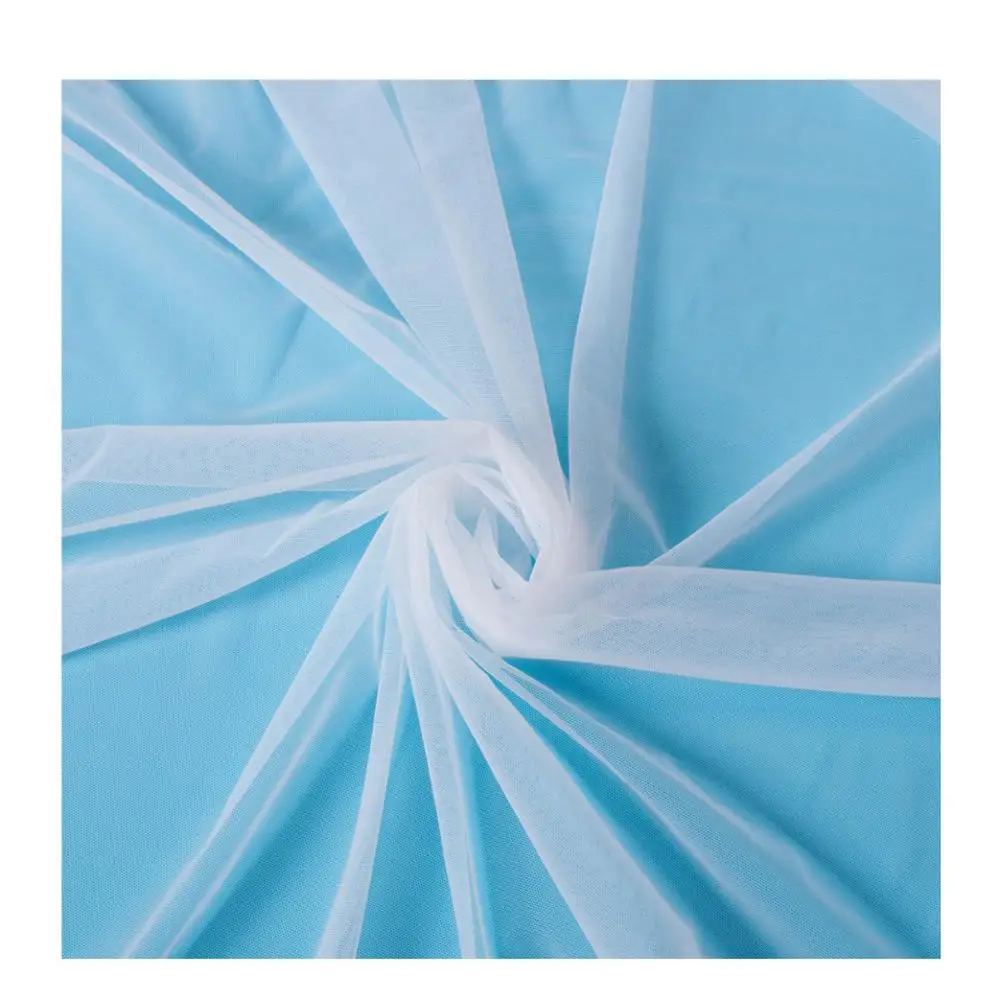 100% нейлоновая цветная рулонная мягкая сетчатая ткань из спандекса для украшения свадебной вечеринки