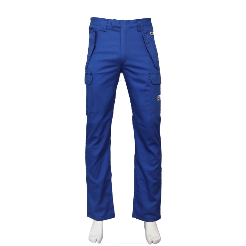 Arc flash and fire resistant side cargo flat pocket safety pants
