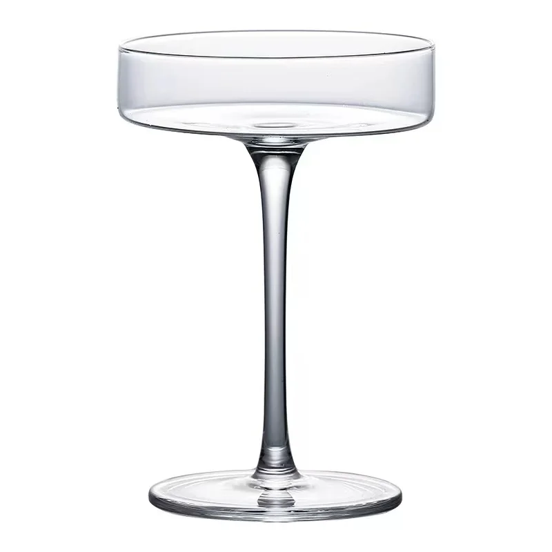 Wholesale In Stock Unique Creative Glass 130ML Clear Whiskey Cocktail Glass Martini Saucer Champagne Glass
