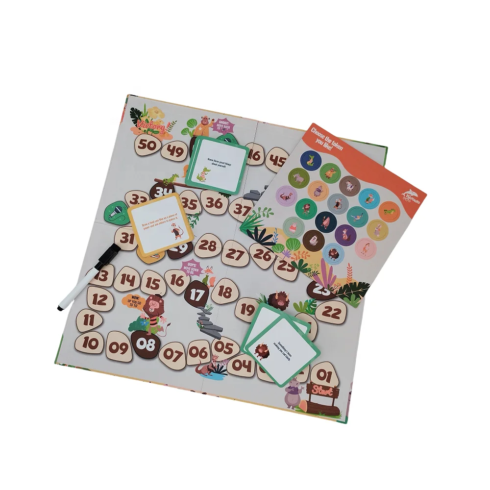 Factory Direct Good Price Custom Board Game Plastic Wooden Material Fun for Groups Printed for Playing