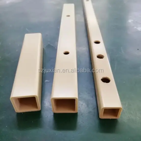 Customize various plastic profiles PVC Square Tube Clear OEM Pipe Custom Size Plastic Square Tube
