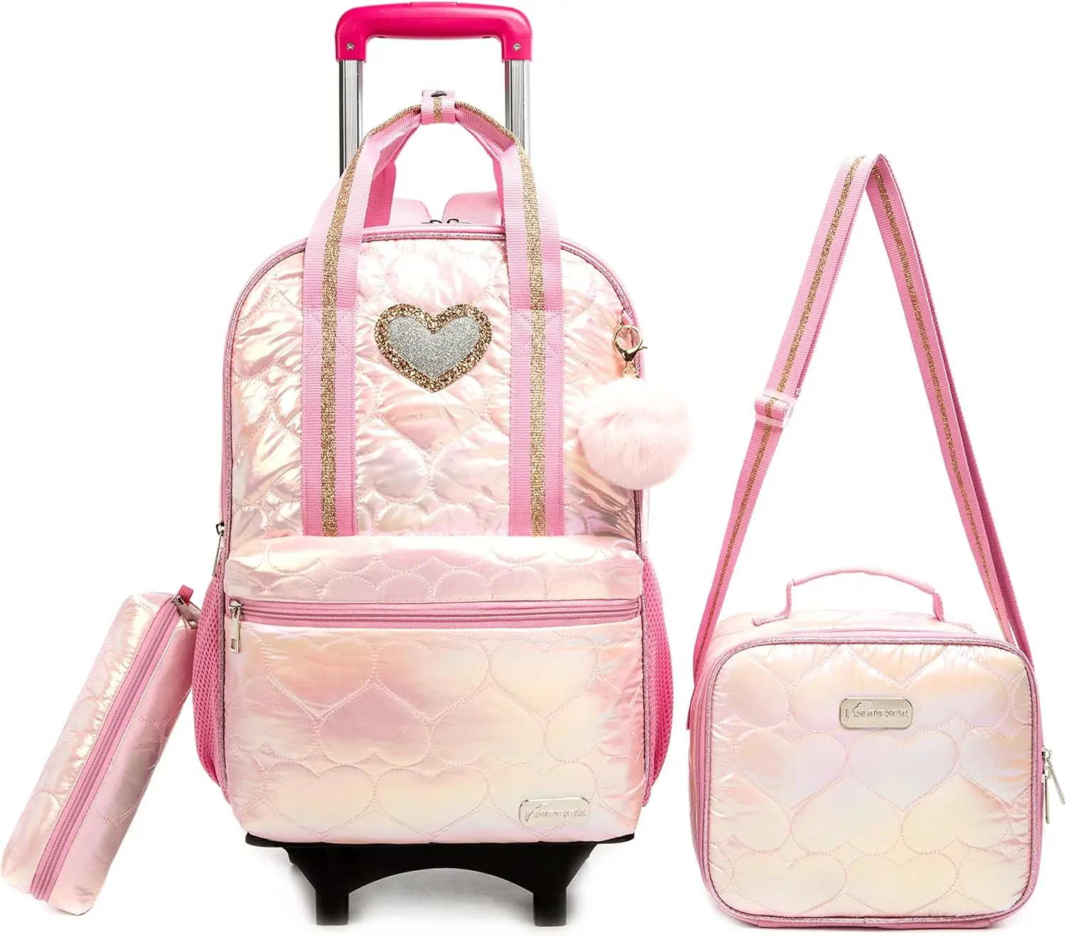 3pcs Set Pink School Bags Backpacks Schoolbag Fashion Kids trolley Backpacks Girls School Bag Student Mochila school backpack