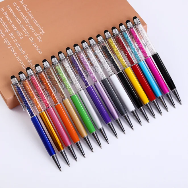 Shuolei brand crystal pen promotion gifts phone accessory touch screen metal stylus pen