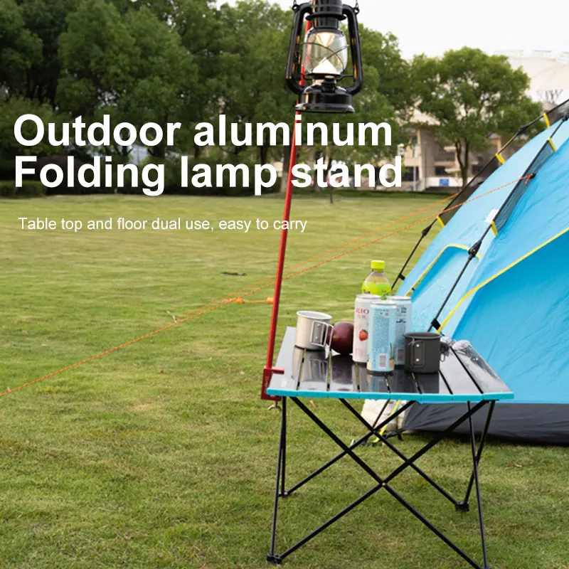 Free Sample Winpolar High Quality  Camping Equipment Portable Ultralight Aluminum Alloy Light Pole Tent Light Support Rod