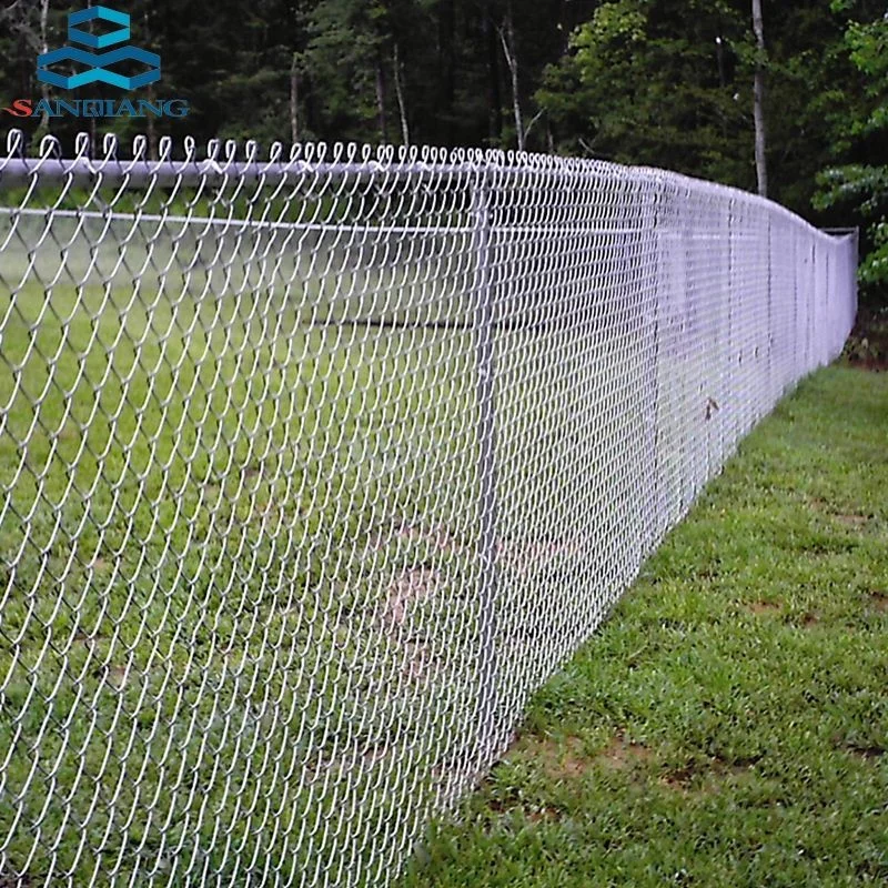 10 Gauge 5 Foot Cyclone Wire Mesh Fence 8FT Security Prison Fence Chain Link Fence Top with Barbed Wire