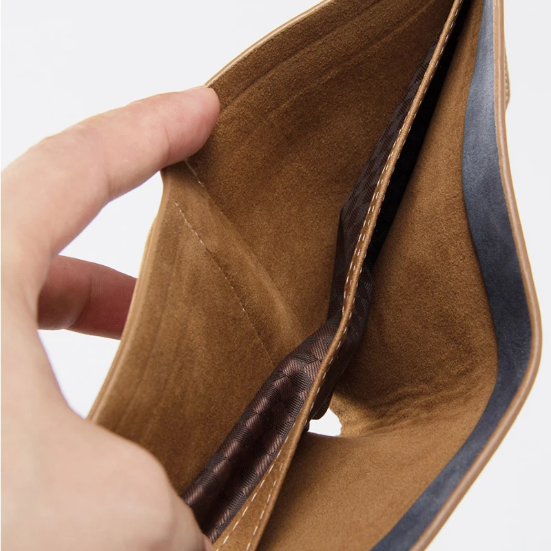 Fashionable real leather customize photo frame business card holder case  men slim bifold wallet