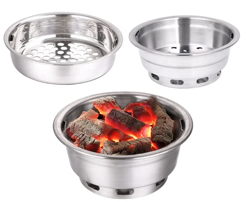 Commercial korean barbecue bbq accessories fire pit heat basin charcoal brazier with great price