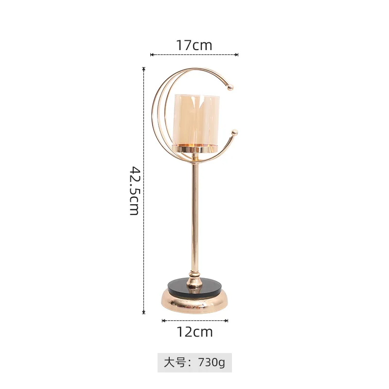Европейский романтический подсвечник в виде ледяной Луны, настольная лампа, домашний Американский домашний декор, металлический артефакт