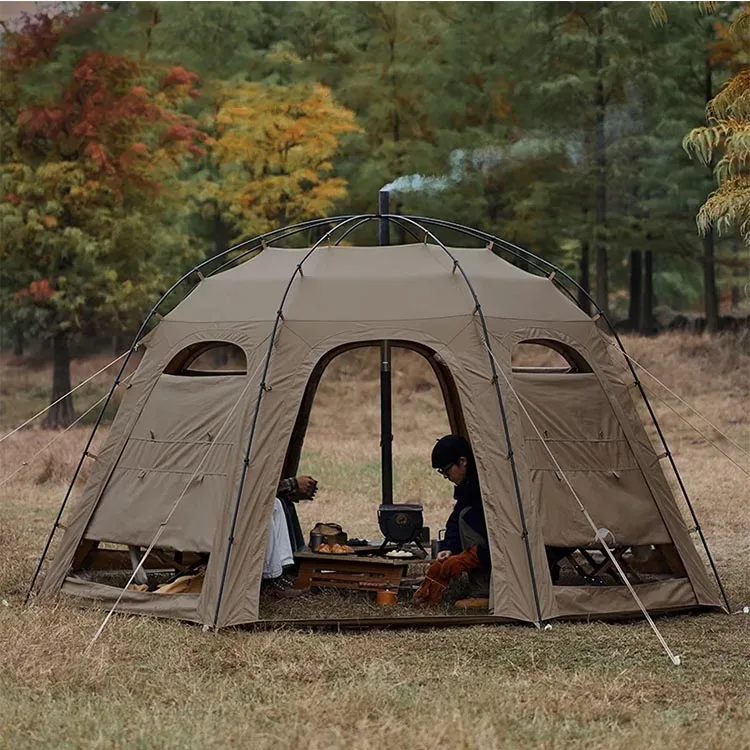 Large Space Living Room Dome Tent Tea Making Tent Outdoor Camping Equipment Breathable With Chimney Tent