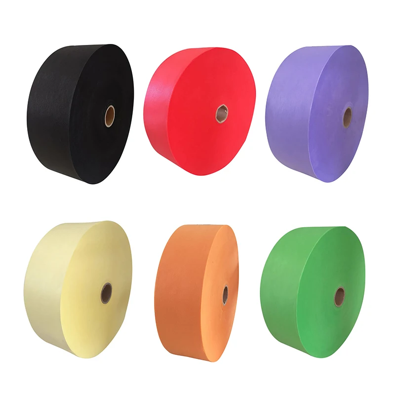 
Zhejiang factory wholesale black color nonwoven fabric roll non woven fabric 70 gsm for mask raw material 