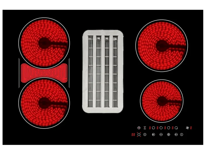 Superior Quality Electric Radiant Ceramic Cooktop 4 Burner Hob Stove Magnetic Induction