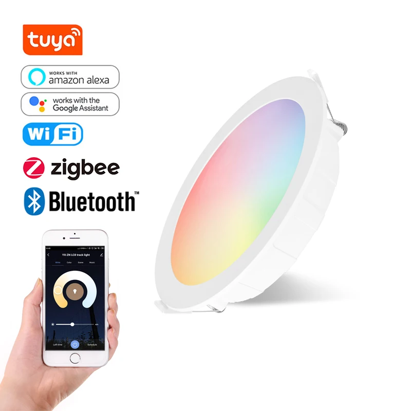 Светодиодный потолочный светильник Zigbee Алюминиевый ультратонкий встраиваемый для дома и офиса магазинов с Wi-Fi SMD
