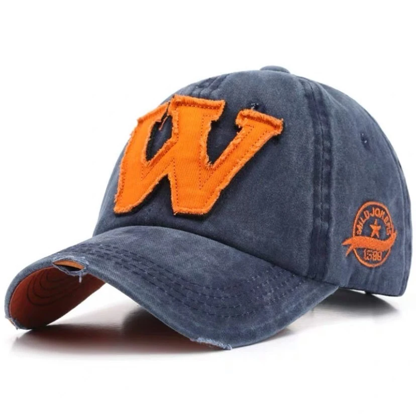 Trendy style W letters embroidered hat sun hat hip-hop men and women street dance skateboard baseball cap