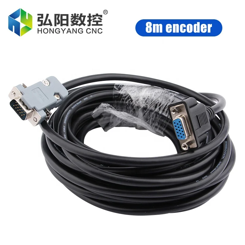 Hycnc Leadshine Nema 34 86hsm85-e1 Closed Loop Easy Servo Stepper Motor Ac Hybird H2-758 Driver With 8meters Encoder Cable Kit